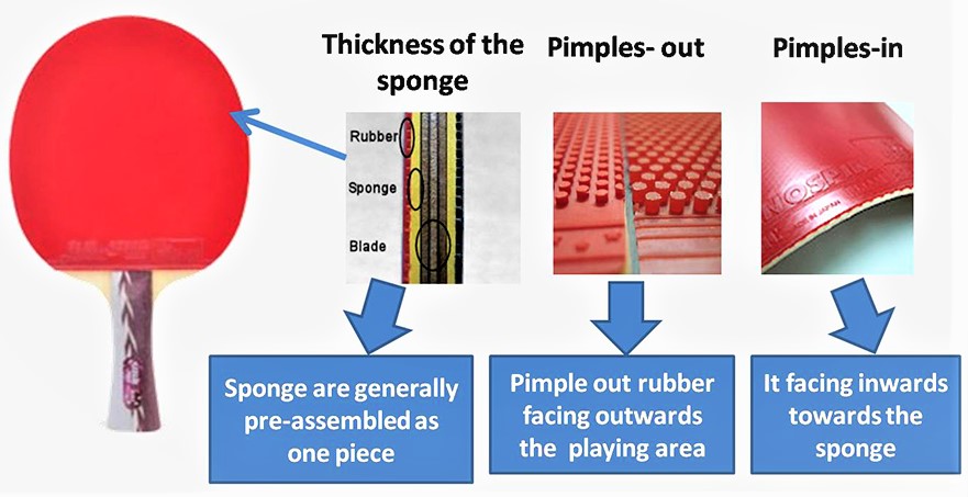 ping pong paddle Sponge Rubber