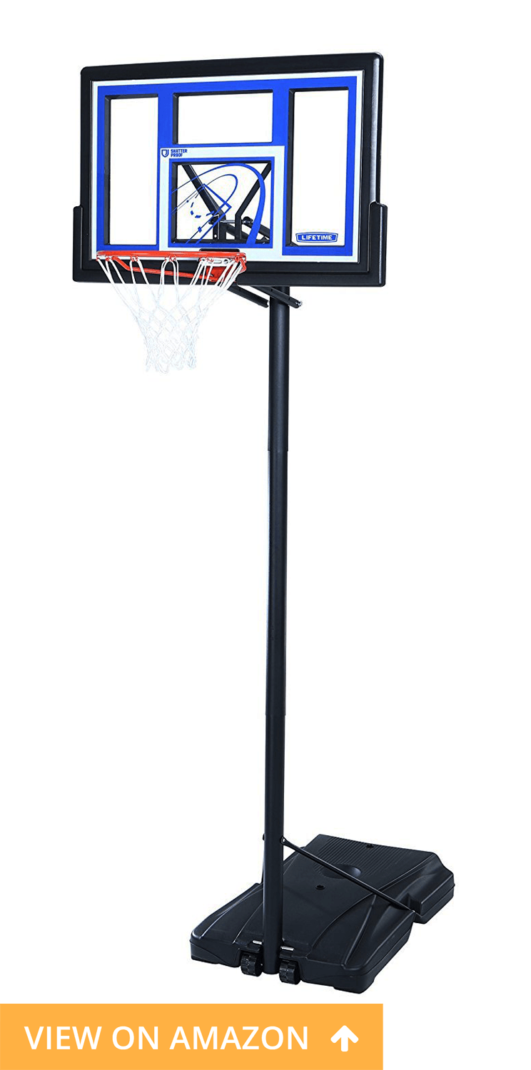 Outdoor portable basketball hoop