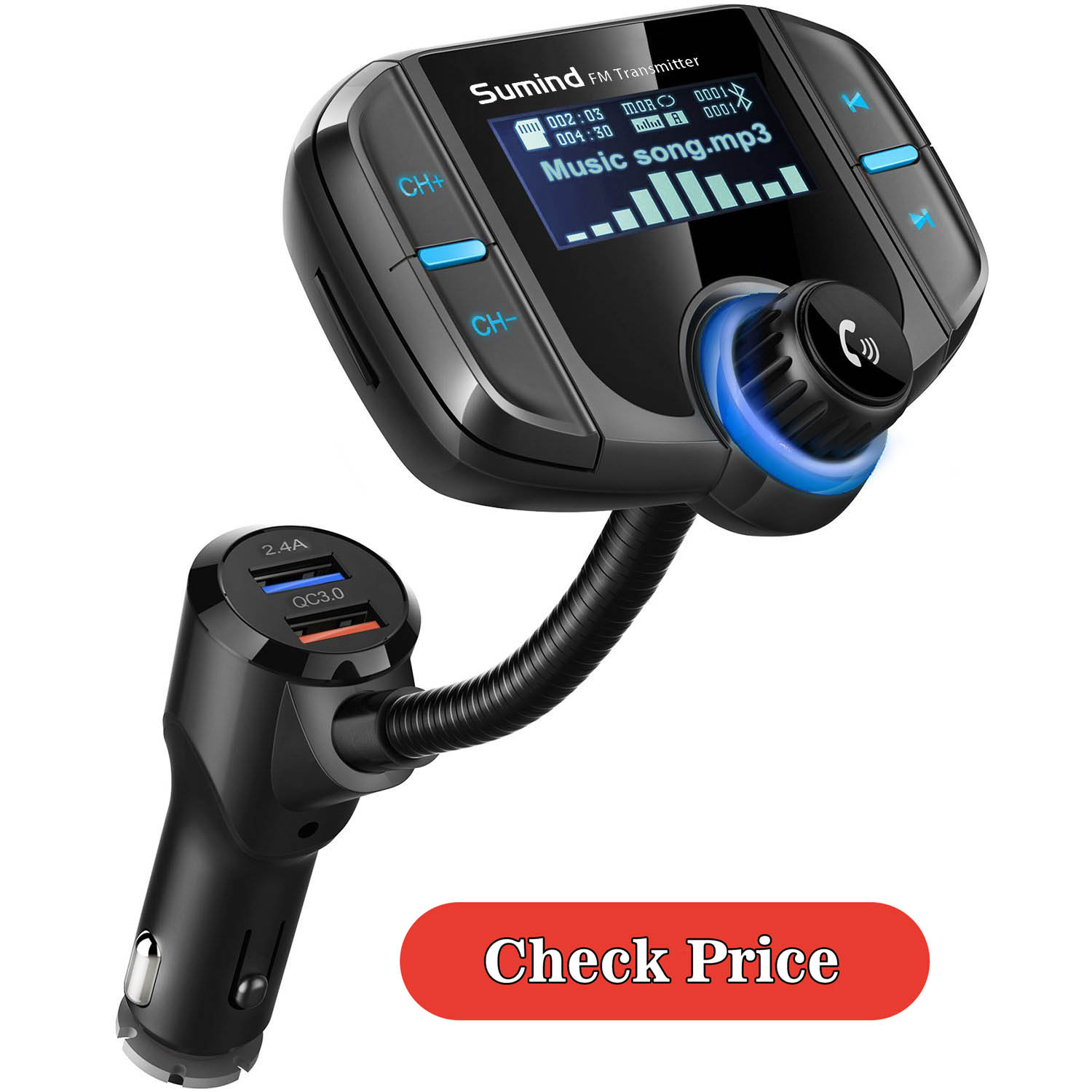 Sumind upgraded bluetooth fm transmitter